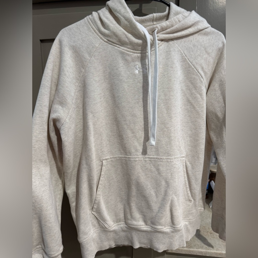 Cream Colored Under Armour Hoodie